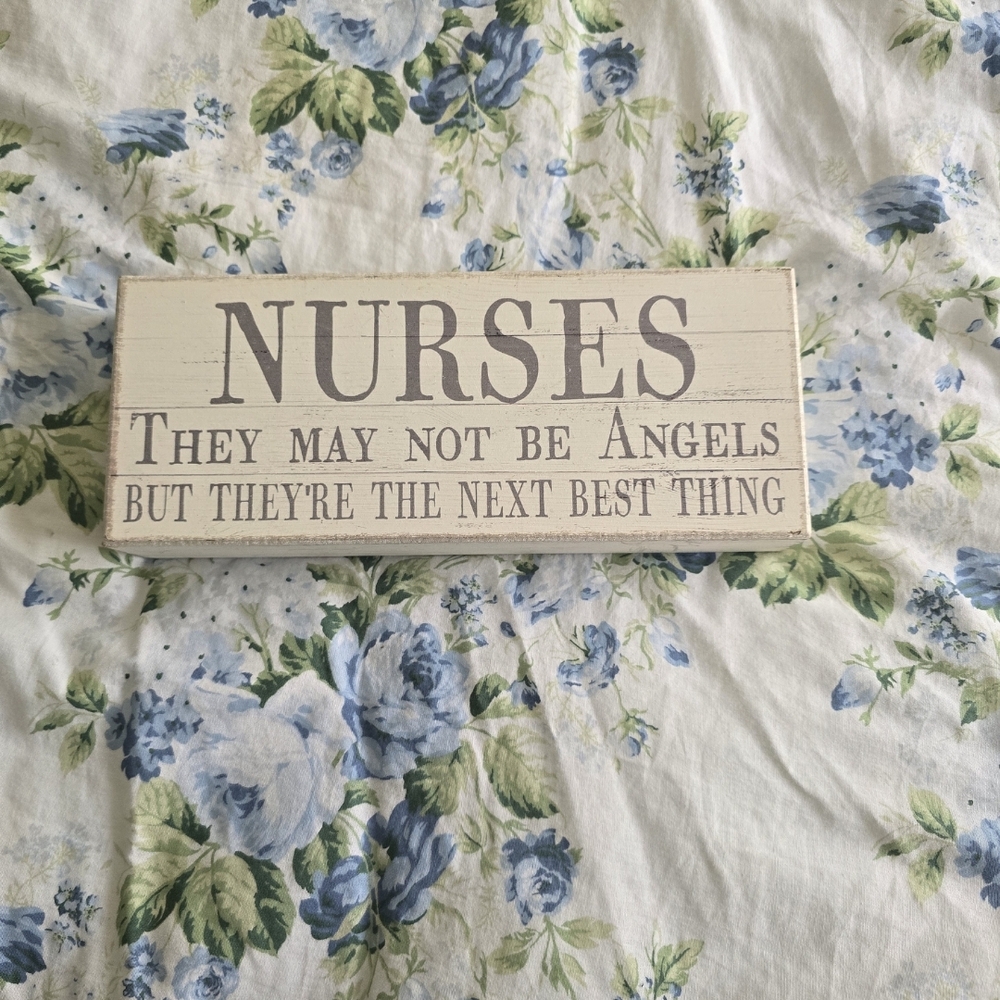 Distressed White and Gray Rustic Nurse Decor Accent